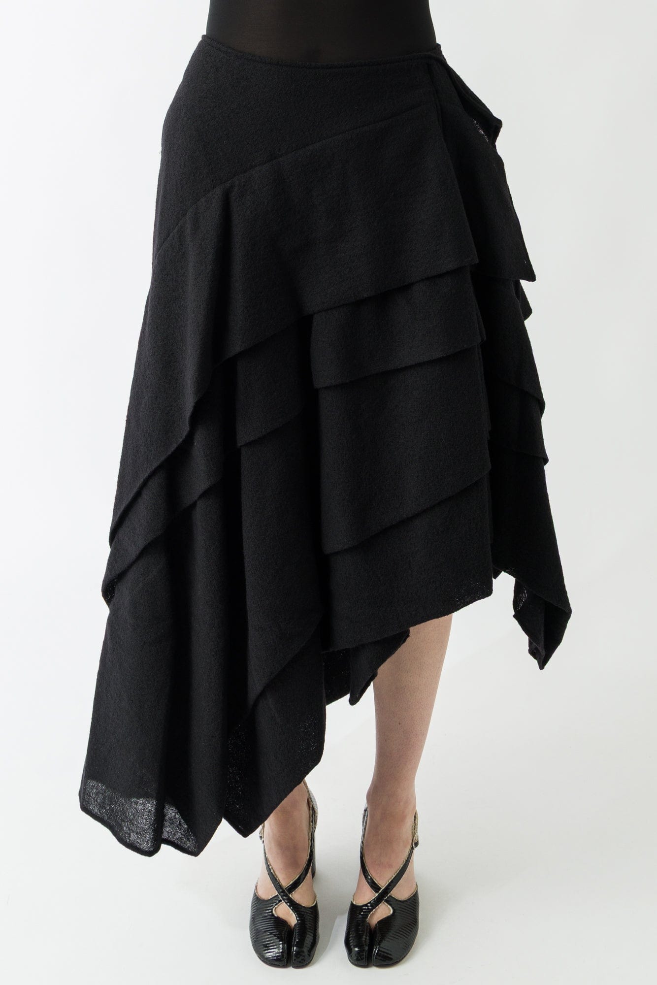 Yohji Yamamoto Tucked Stitch D Skirt