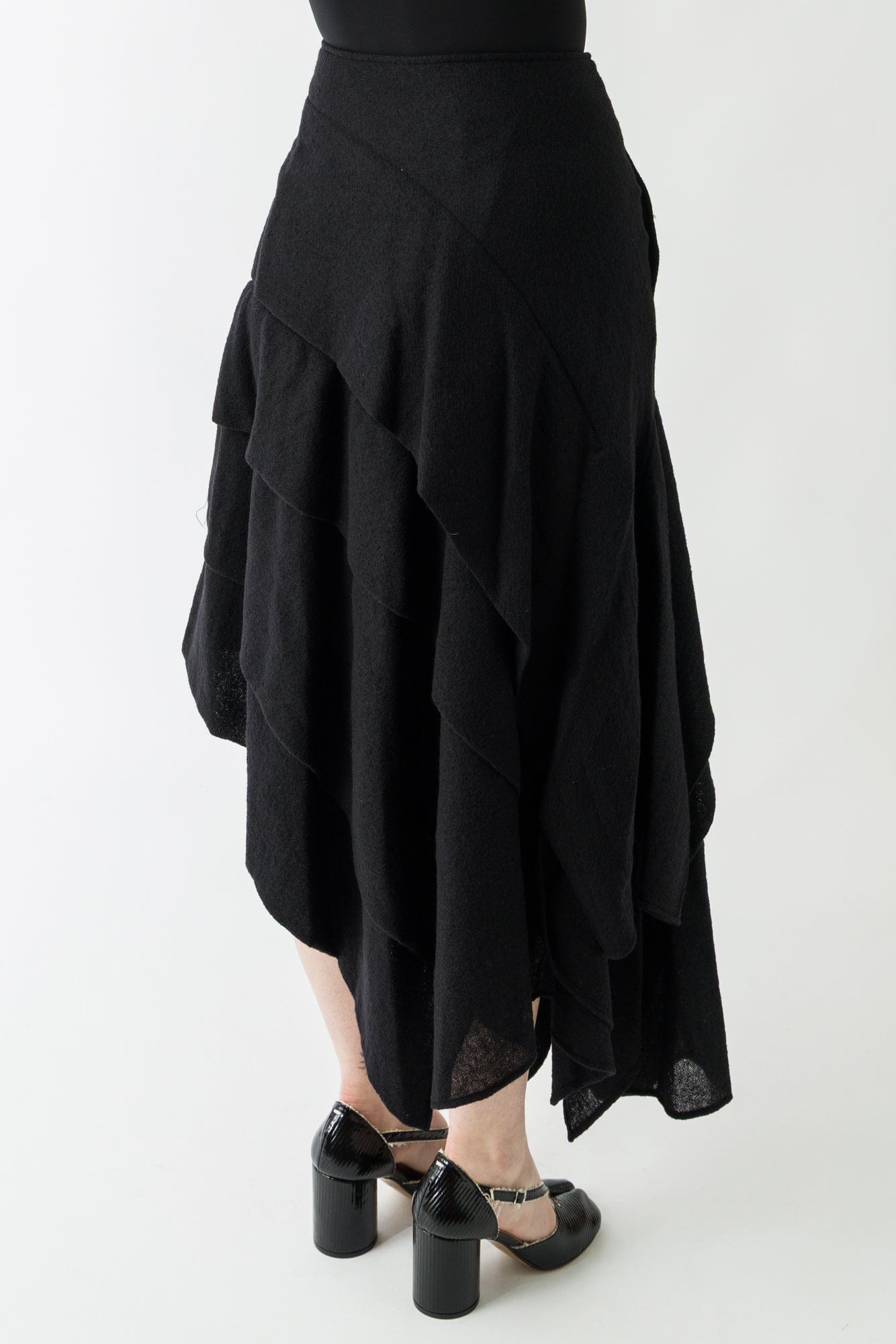 Yohji Yamamoto Tucked Stitch D Skirt back