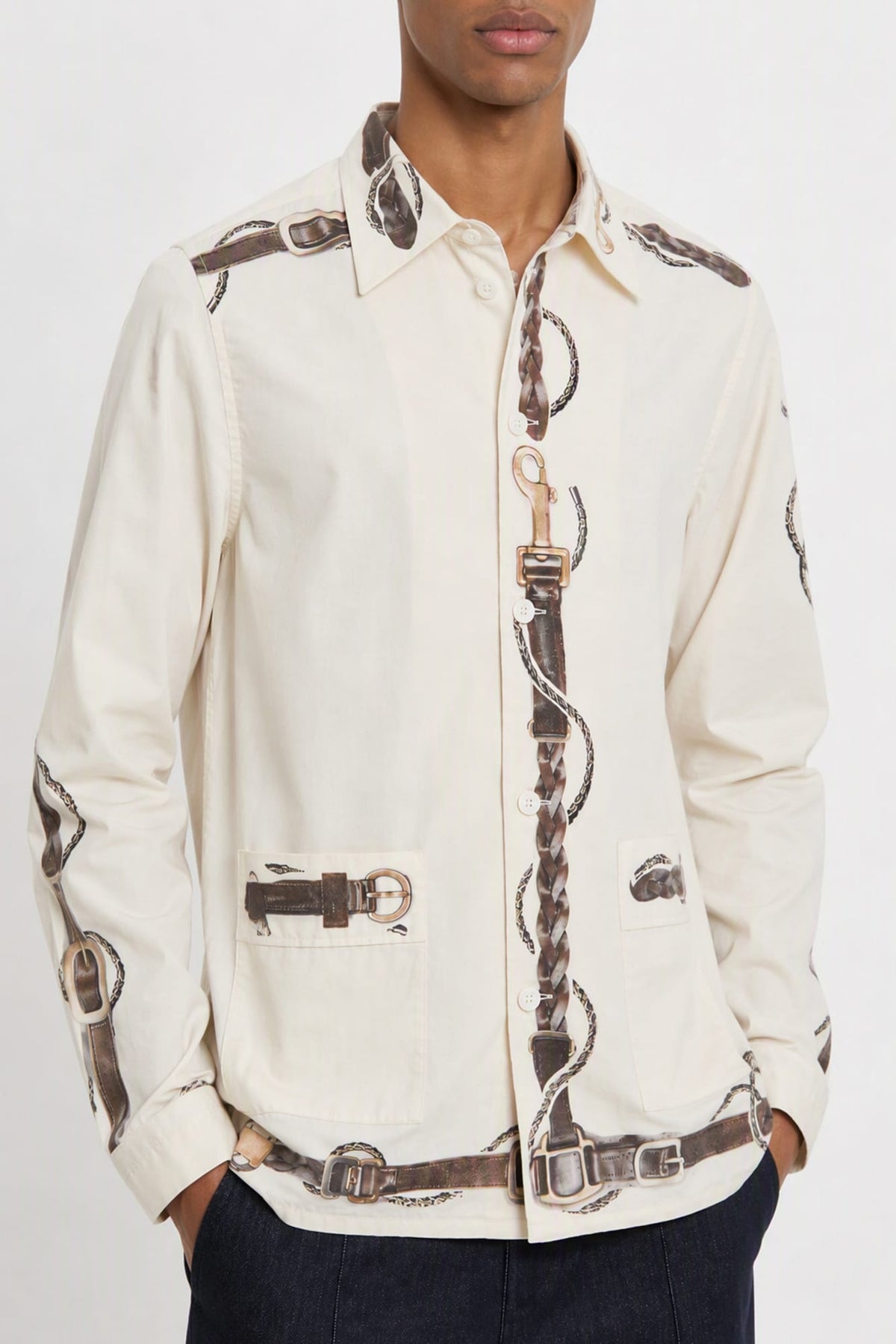Acne Studios White Printed Shirt side