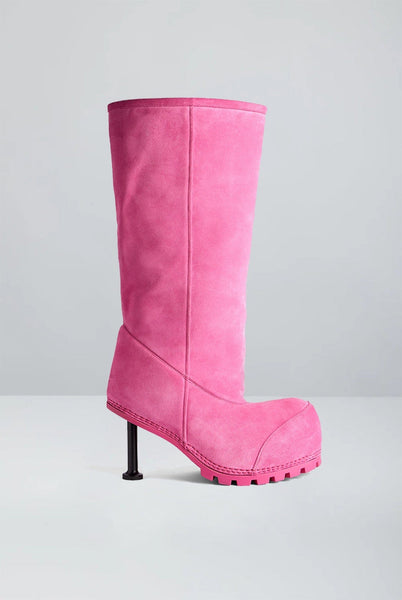 Balenciaga Alaska Fur Boot Heel in Pink – Antidote Fashion and