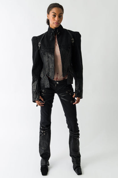 Dilara Findikoglu Mesh Tattoo Body Suit full look