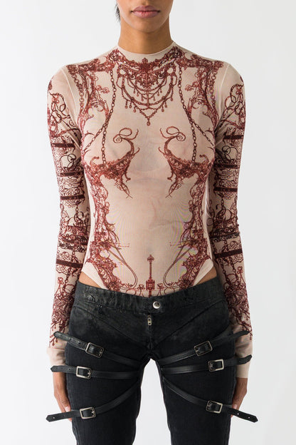 Dilara Findikoglu Mesh Tattoo Body Suit