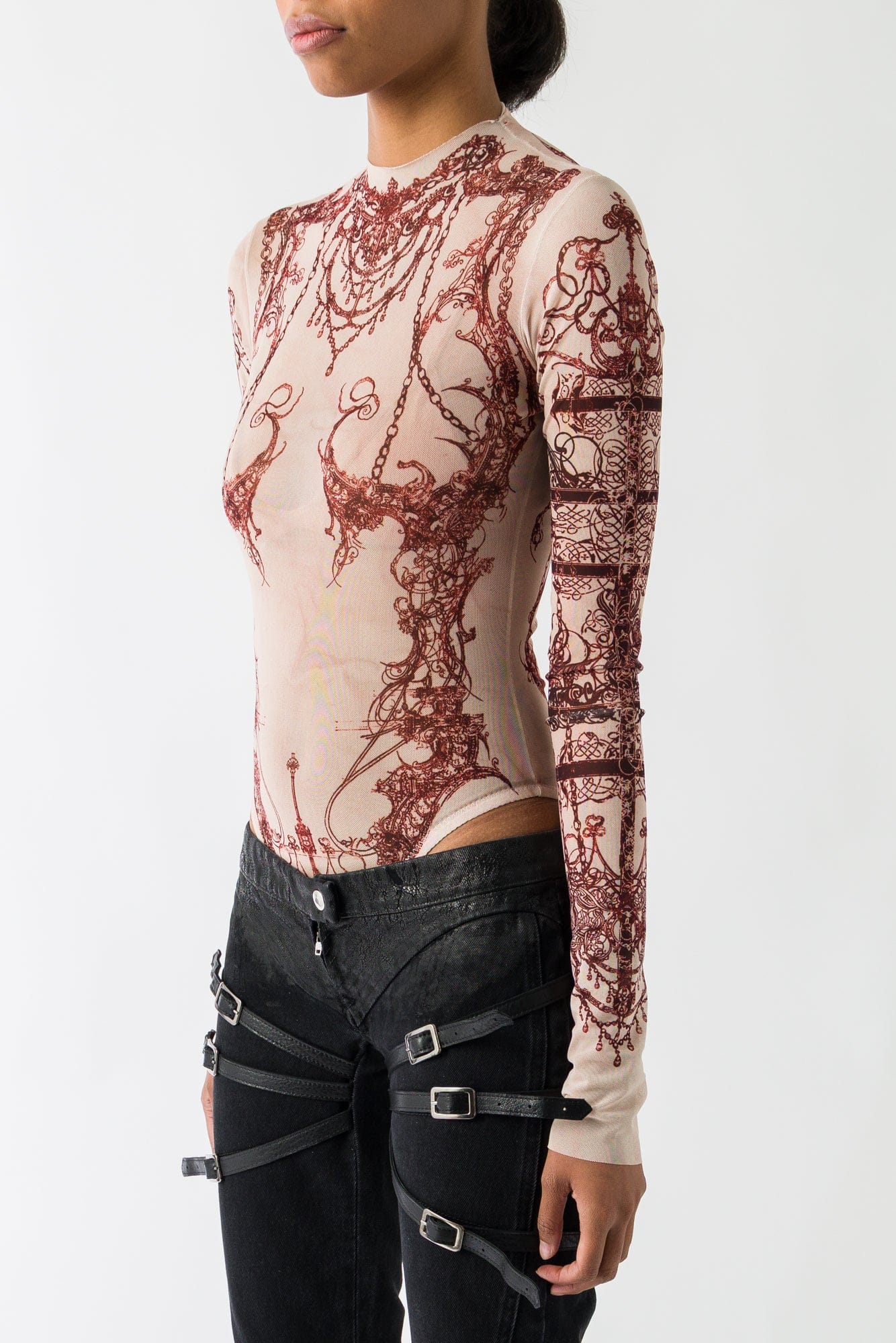 Dilara Findikoglu Mesh Tattoo Body Suit