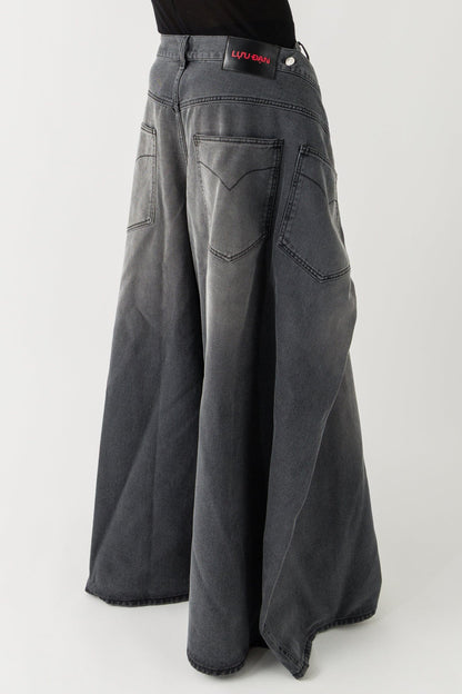 Lu'u Dan Maxi Jeans in Grey back
