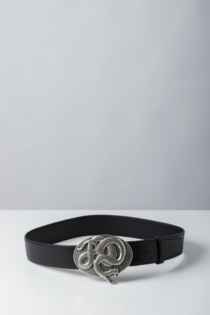 Lu'u Dan Twisted Snake Cowboy Belt in Black