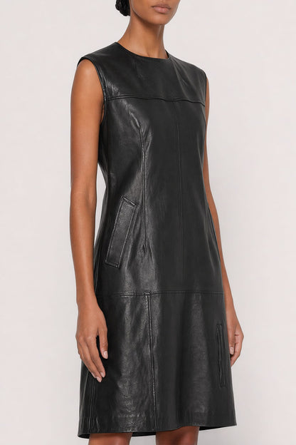 Maison Margiela Leather Midi Dress side
