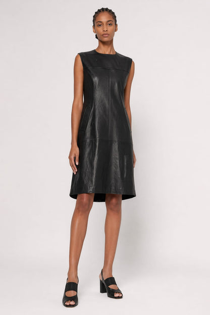 Maison Margiela Leather Midi Dress full look
