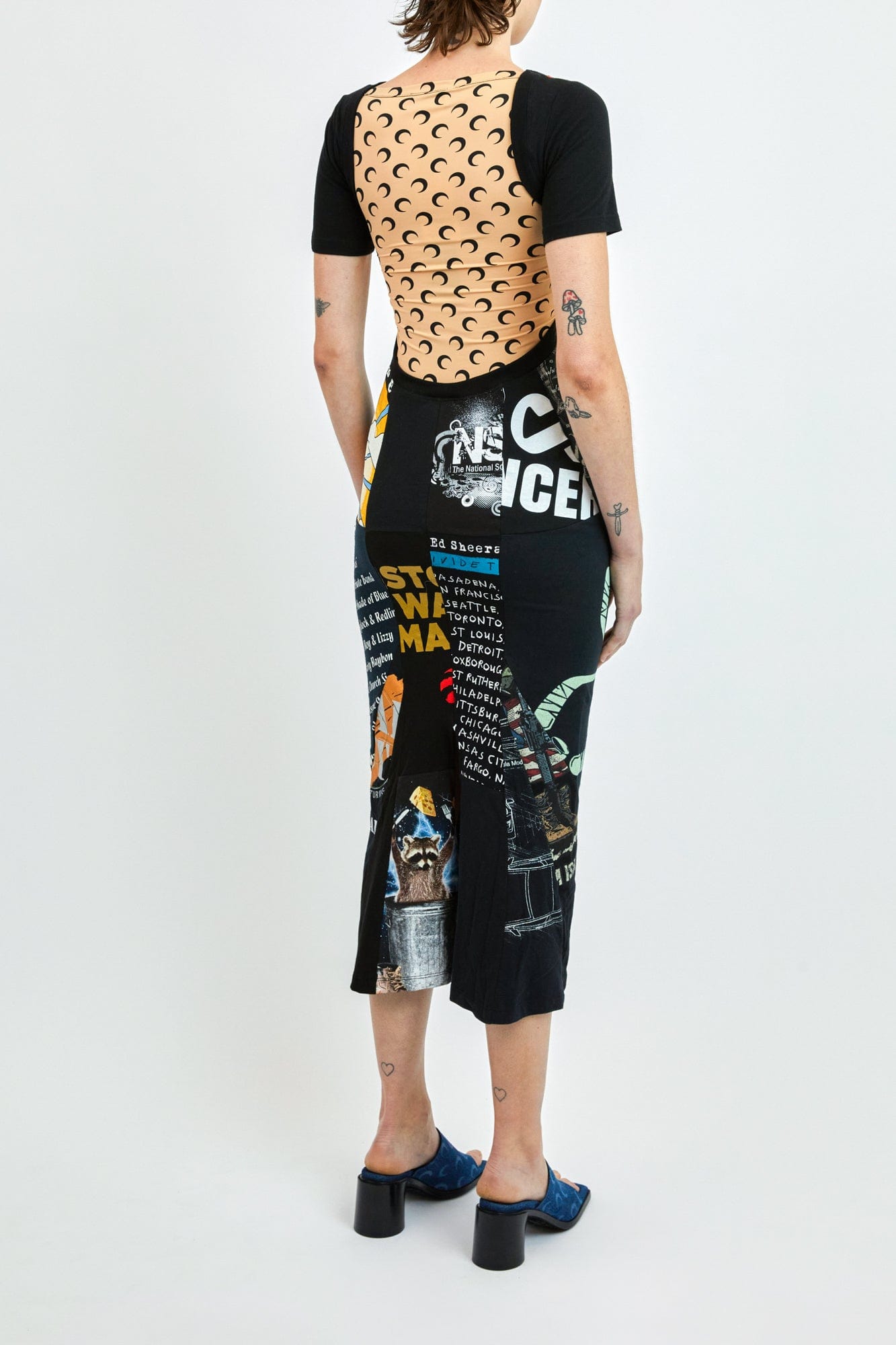 maxi graphic t shirt dress Marine Serre Regenerated Graphic T-Shirt Maxi Dress in Black maxi graphic t shirt dress Marine Serre Regenerated Graphic T-Shirt Maxi Dress in Black