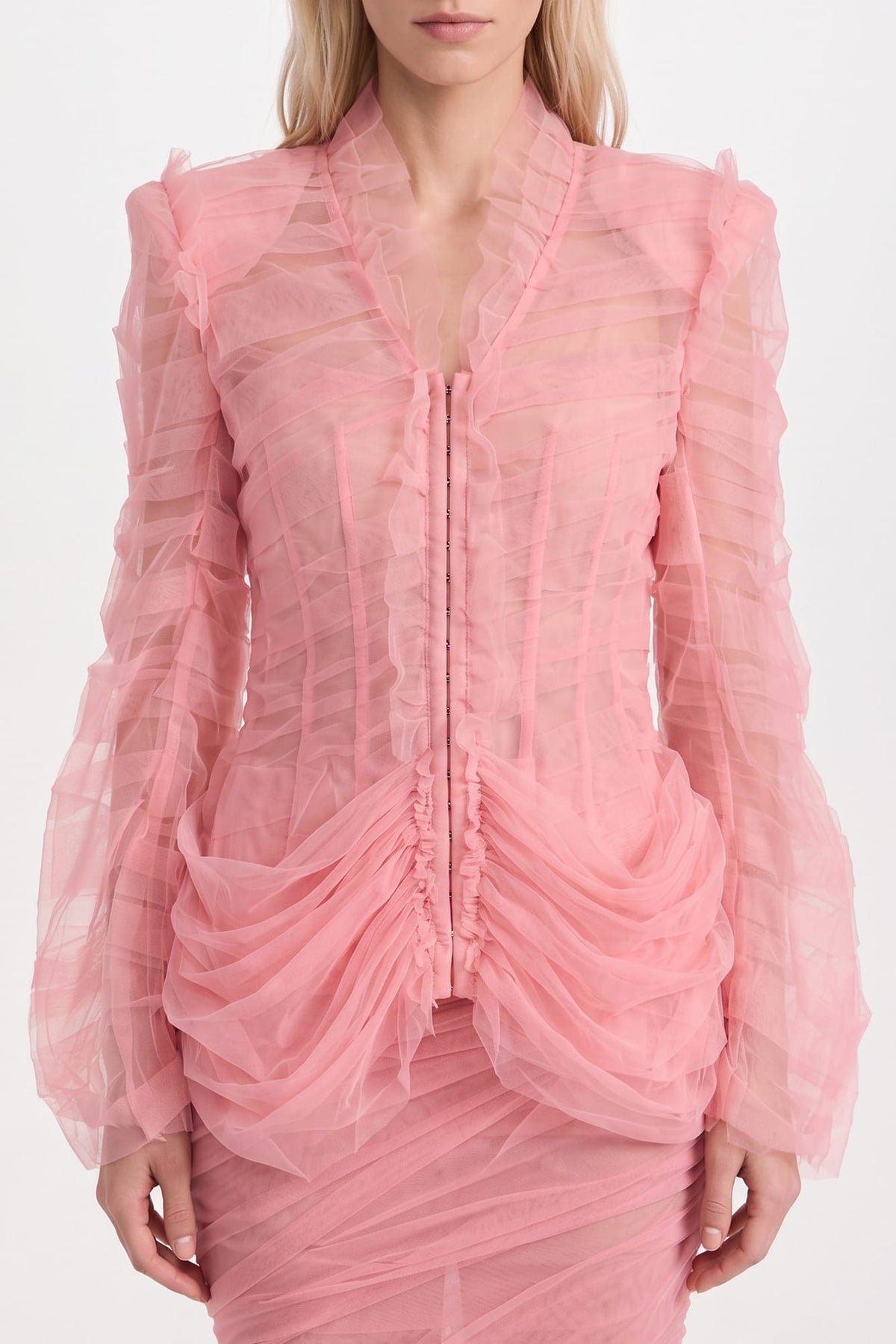 Matières Fécales Madame L. Tulle Blazer in Pink TS