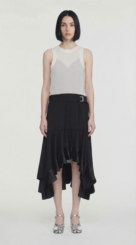 Sacai Suiting x Satin Dress