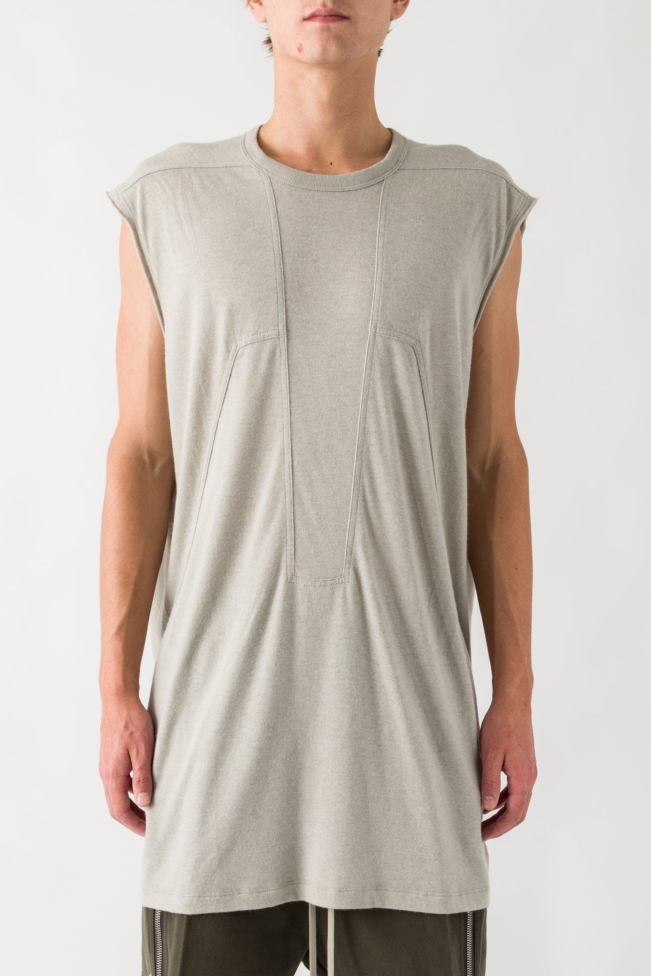Rick Owens Splintered Tarp T in Pearl