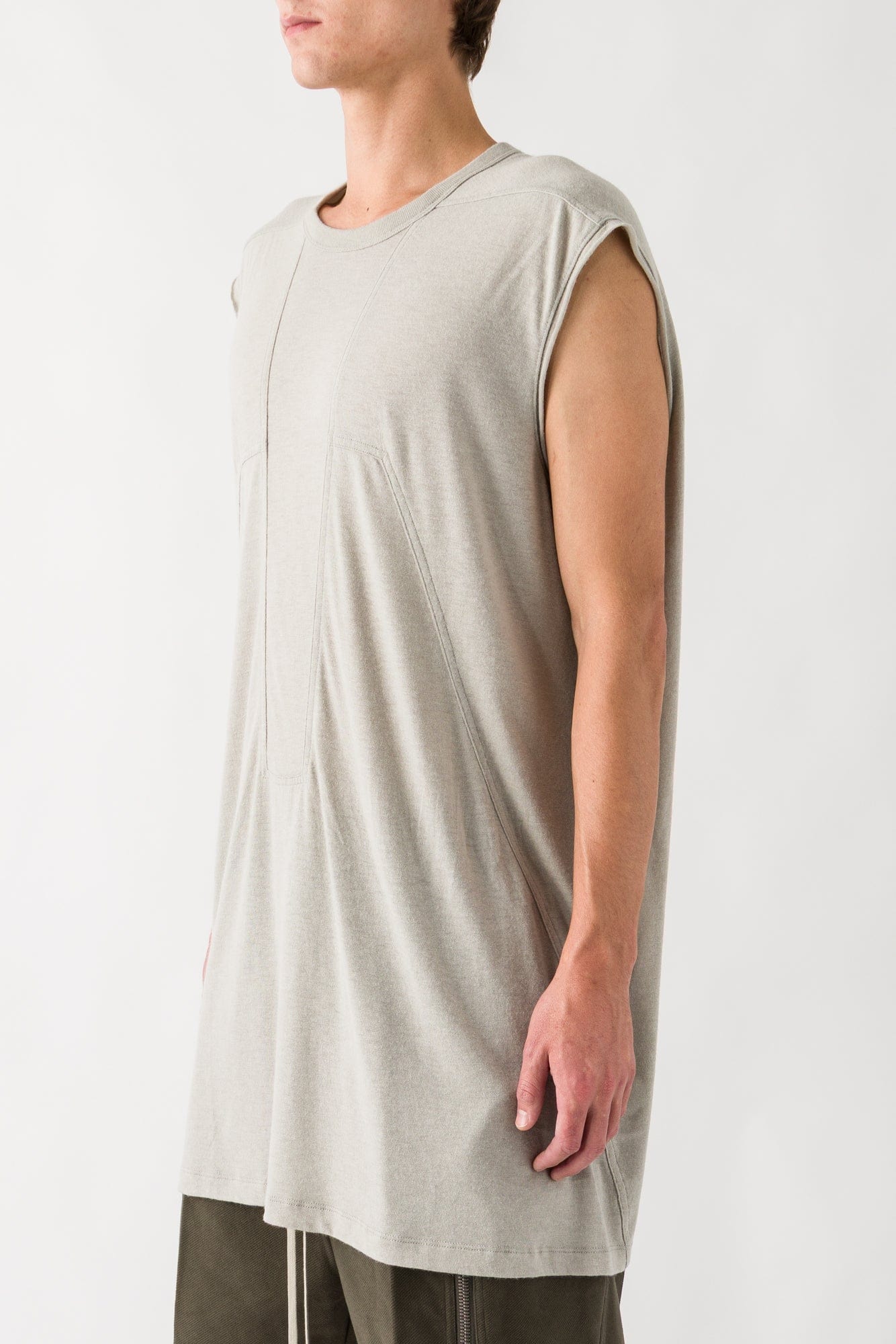Rick Owens Splintered Tarp T in Pearl
