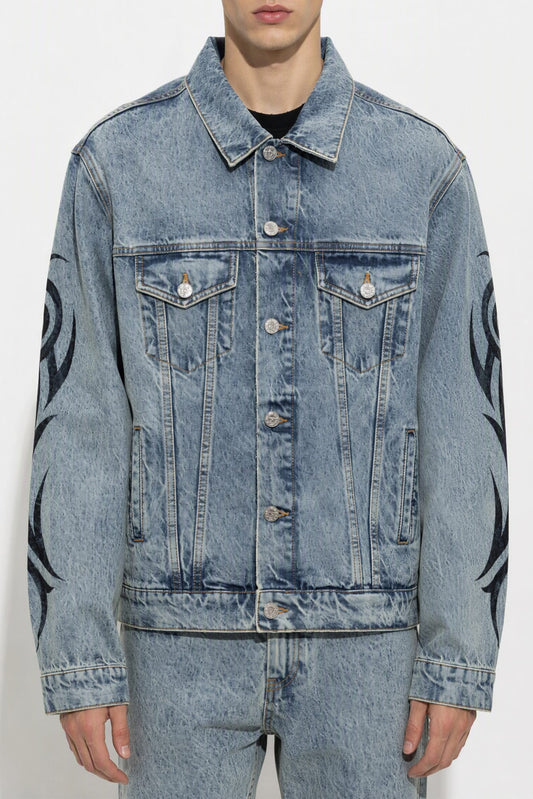 Vetements Graffiti Tribal Denim Jacket