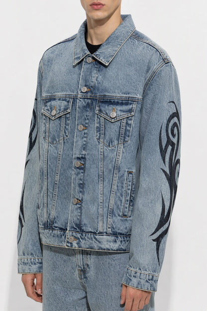 Vetements Graffiti Tribal Denim Jacket side