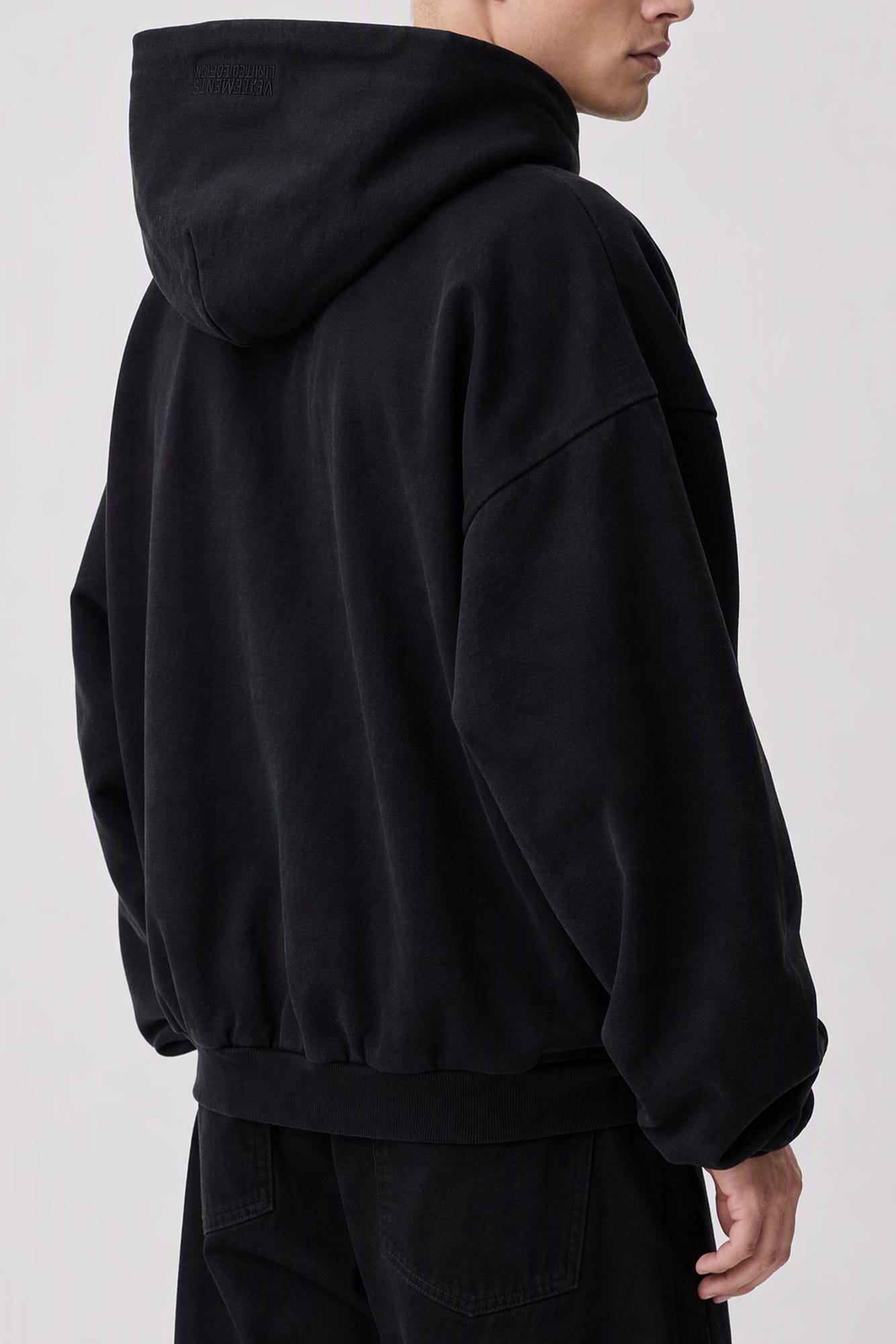 Vetements Puffed Zip-Up Hoodie back