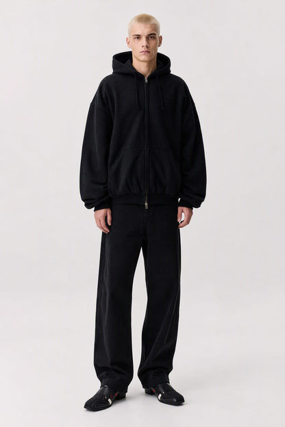 Vetements Puffed Zip-Up Hoodie full look