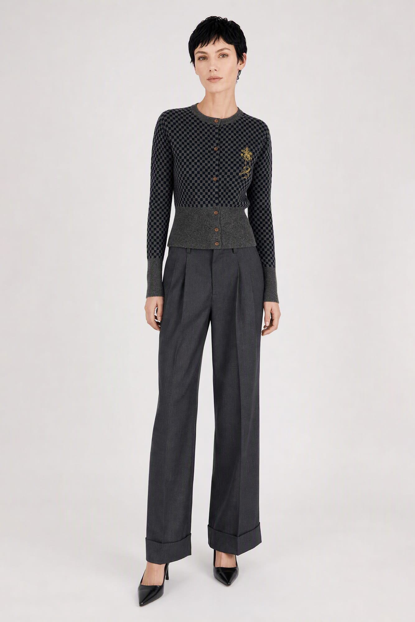Vivienne Westwood Checkmate Cardi full look