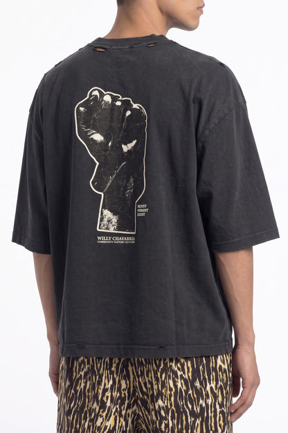Willy Chavarria Resist Persist Exist Buffalo Tee back