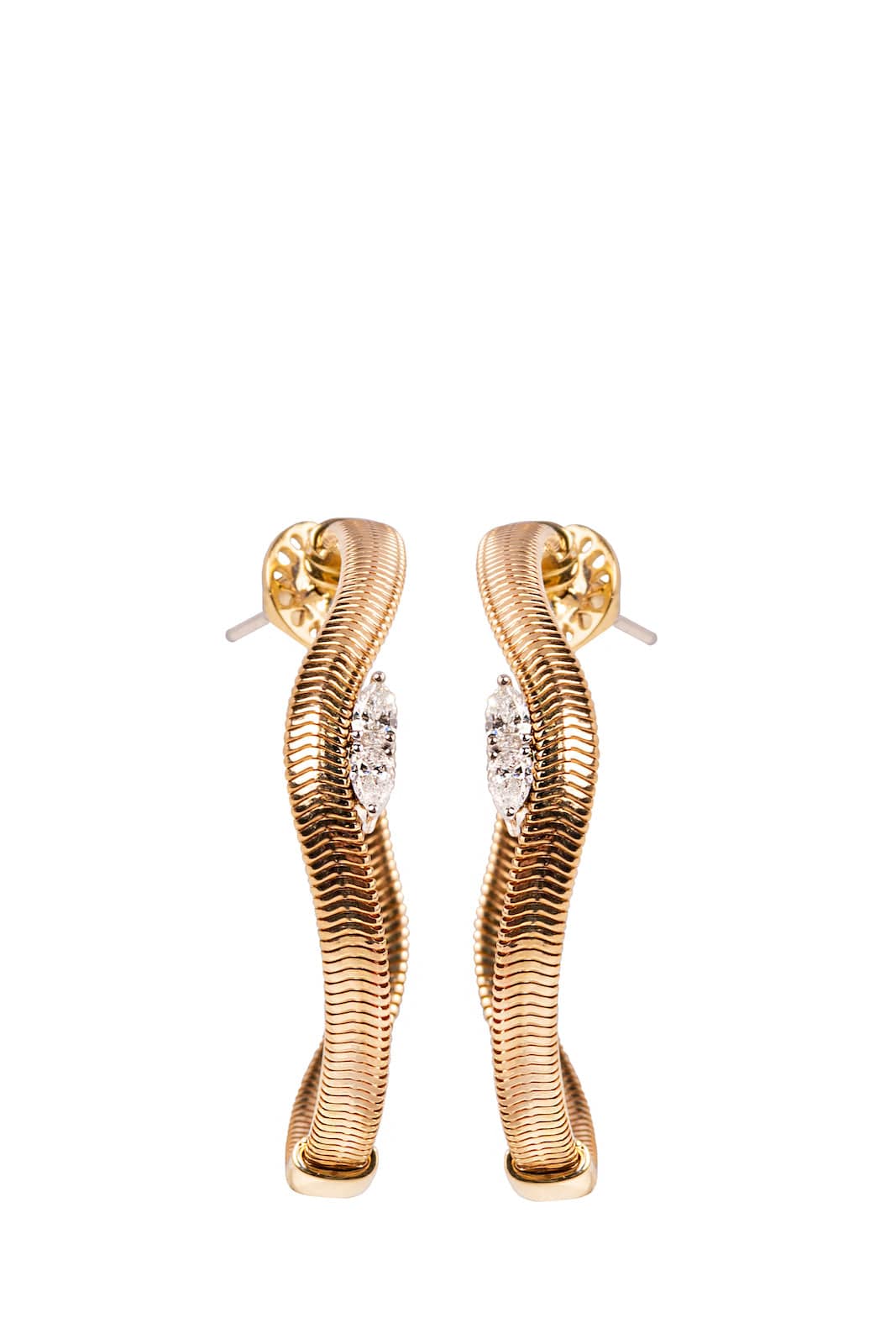 Nikos Koulis Feelings Earrings With White Diamonds