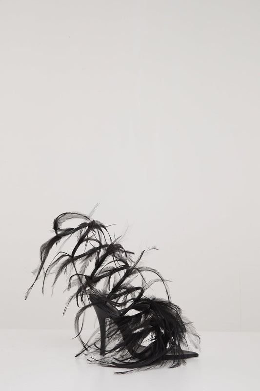 The Attico Judy Multi Strap Sandal 105mm In Black